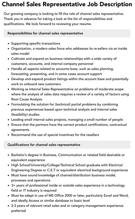 chanel representative jobs